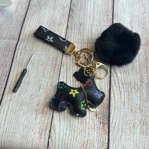 Leather Car Keychain Womens Accessory for Car Keys Purse Handbag New!